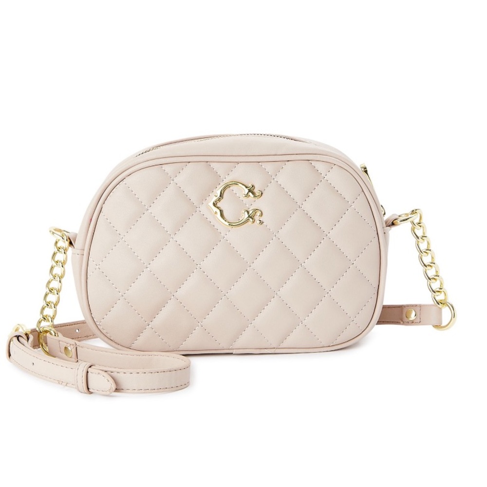 NWT C. Wonder beige quilted vegan leather cross body bag purse!